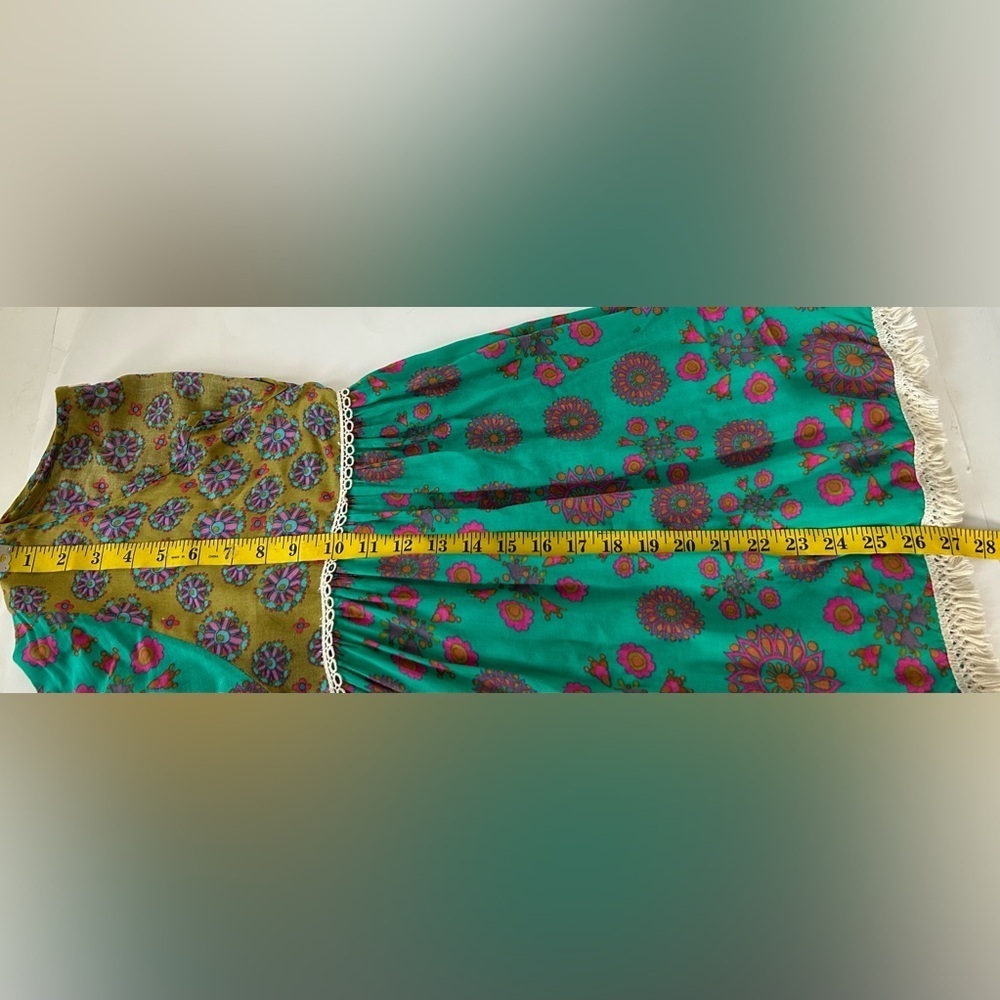 LIVE HAPPY/NATURAL WEAR GET UP & GO BOHO PEASANT TOP. RAW HEM, MIXED PRINTS. S/M - Picture 8 of 8